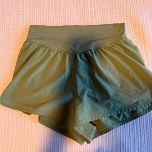 Aerie Offline Green Athletic Shorts | Size M